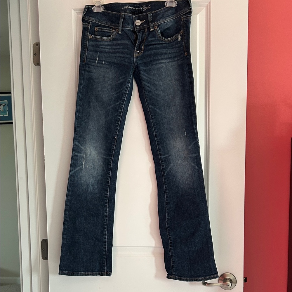 American Eagle Outfitters Dark Wash Stretch Slim Boot Jeans